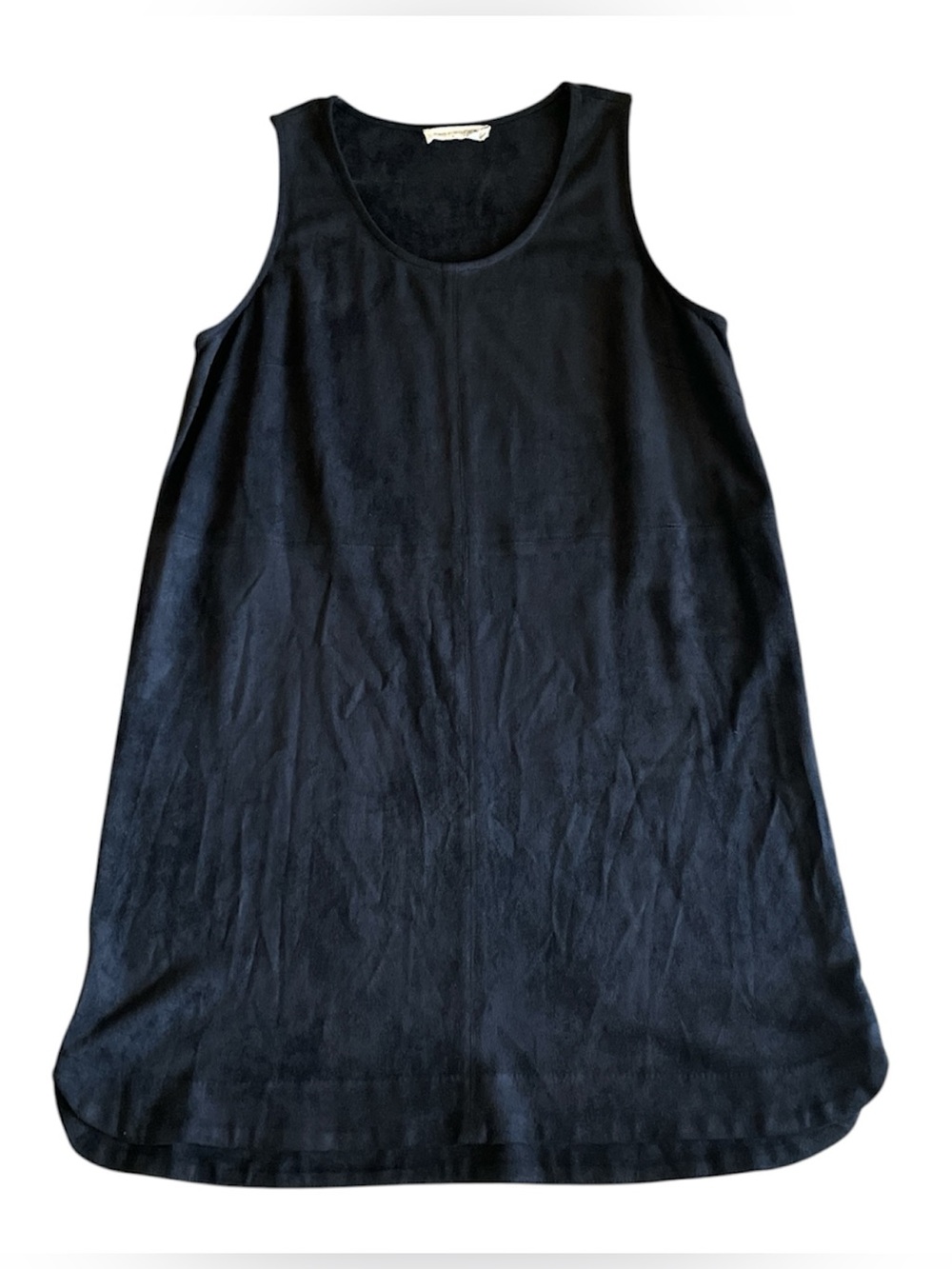 Bear Dance Y2K black faux suede scoop neck romper dress